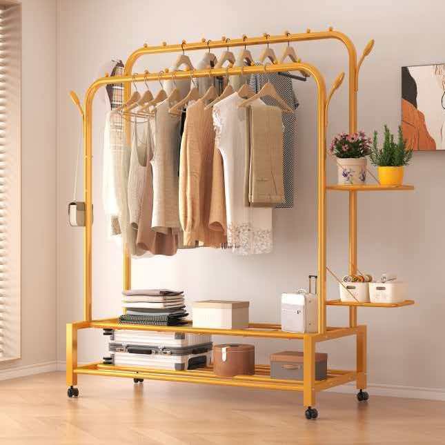 【업그레이드 선반】 골드 2단 - 바퀴형 - 110CM