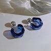 Silver needle, acrylic demi-season earrings, silver 925 sample, 2022 collection