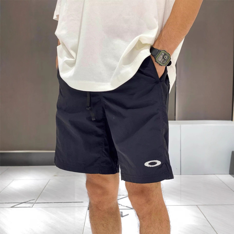 Summer Trendy Brand Embroidered Nylon Sports Shorts for Men and Women Quick-Drying Waterproof Thin Beach Loose Basic Casual Pants