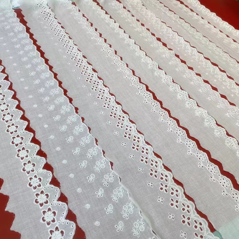 棉布刺绣花边重工蕾丝辅料手工服装窗帘DIY装饰布艺材料边现货