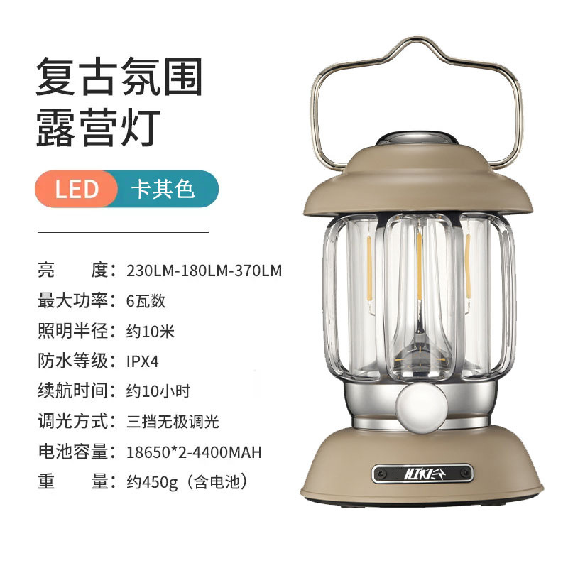 Nueva transfronteriza lámpara de camping al aire libre camping linterna doble fuente de luz lámpara de iluminación impermeable multi-funcional larga resistencia resaltar