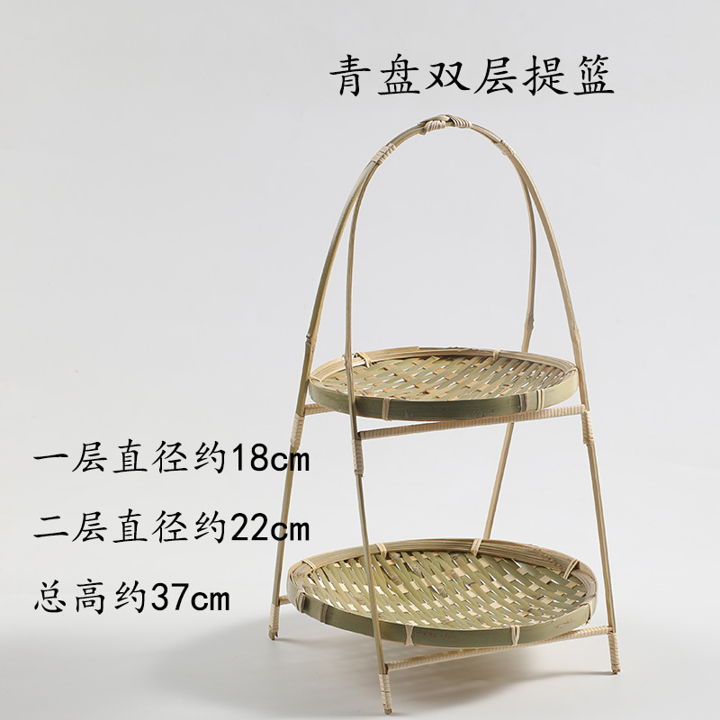 手作り竹編みバスケット家庭用ティープレート果物バスケット菓子トレイ創意竹バスケット結婚竹編みバスケット|undefined