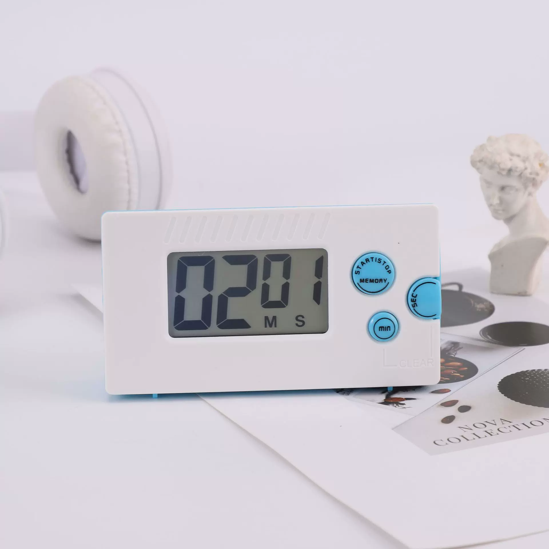 音乐报警电子计时器厨房定时器语音美容计时器夜光实验室提醒器