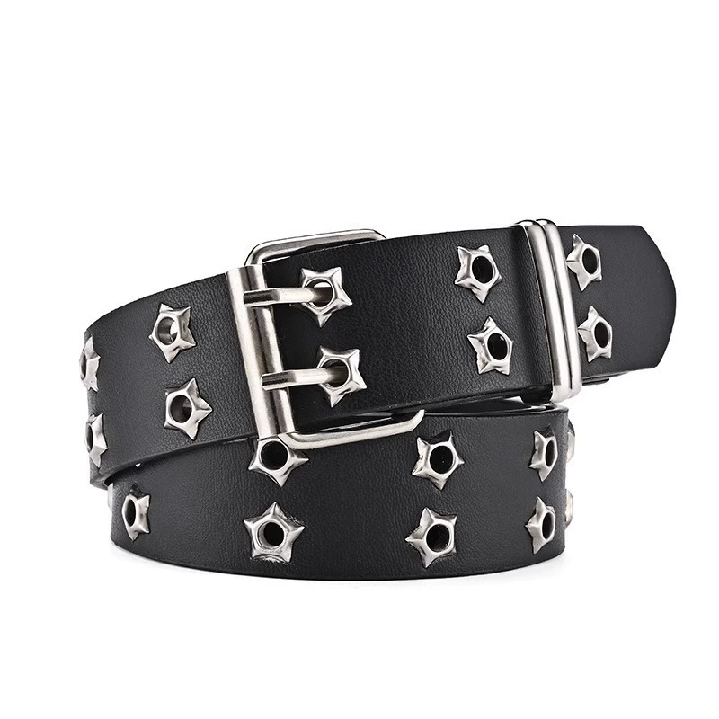 Ремень (Brand Universal) 110 см, чокеры и заклепки, европейский уличный стиль
