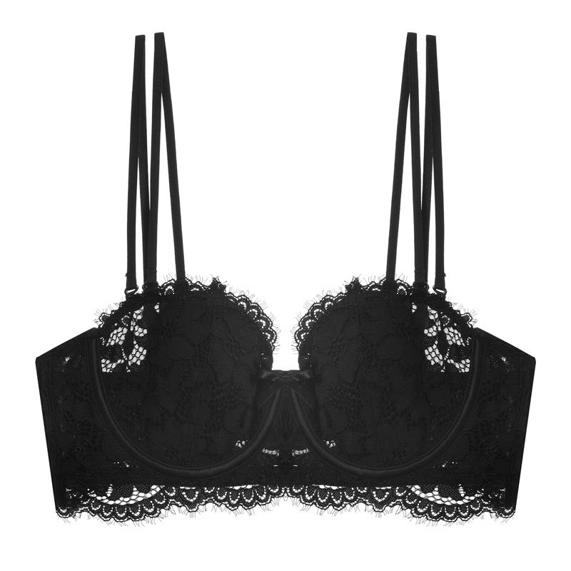 Sexy Wimpern, Spitze, Hasenohren, gerafft ohne Schultergurte, schöner Rücken, mehrere Tragemöglichkeiten, klein_voghion.com