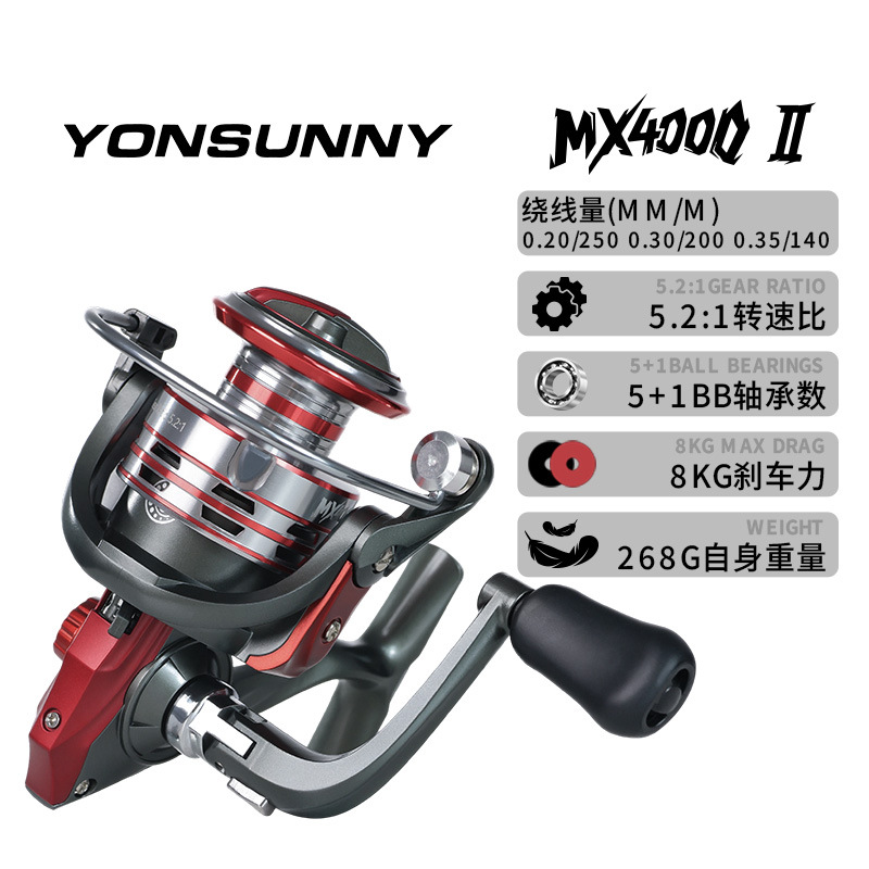 Yongshun rueda giratoria no brecha 13 + 1 eje de metal carrete de pesca rueda de tiro largo Luya mar caña de pescar carrete de pesca de tiro largo