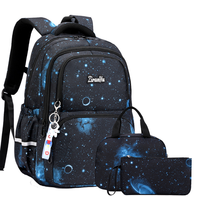 Nuevos productos de pescado natural transfronterizo mochila escolar para niños de grado 4 - 6 estudiantes de secundaria secundaria impresión mochila de hombro