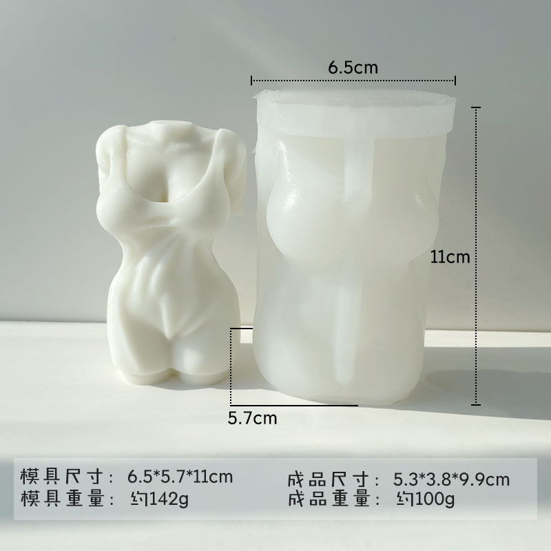 Jiahuimei cuerpo humano vela molde DIY Cuerpo Humano decoración de yeso molde de silicona en stock
