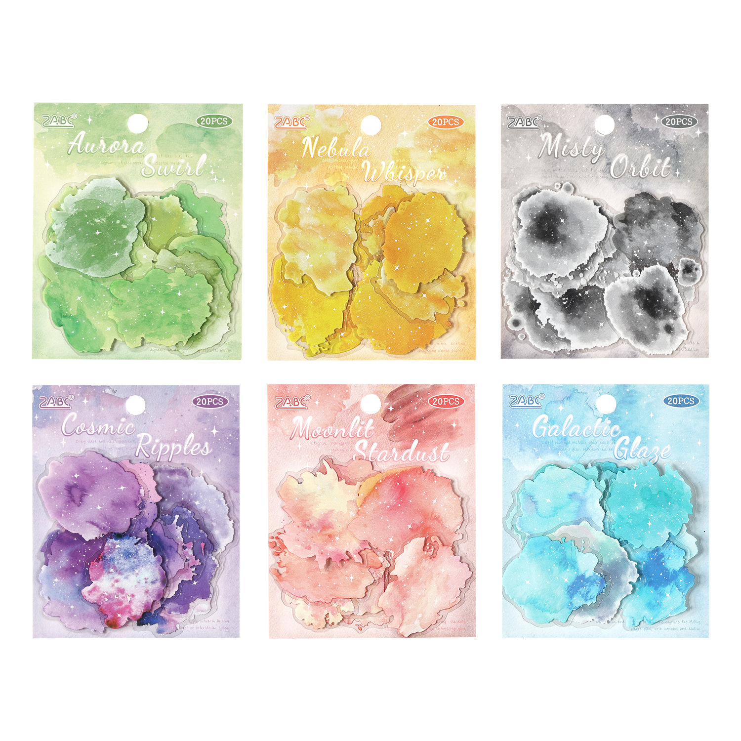 Star Dome Painting Series Romántico Cielo estrellado Dieta Tema Pegatina PET Paquete Libro de bricolaje Material de decoración Pegatina de collage
