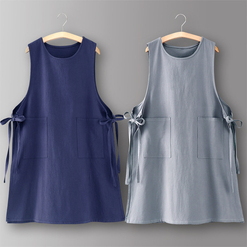 Apron 2025 New Model 100% Cotton Kitchen Home Use Cooking Catering Special Purpose Custom Logo Printed Word Pure Cotton Workwear