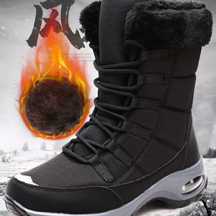 Зимние уличные сапоги для девочек Northeast Outdoor, средняя посадка, толстые снегоступы для горнолыжного катания, Чанбайшань/Харбин, с мехом