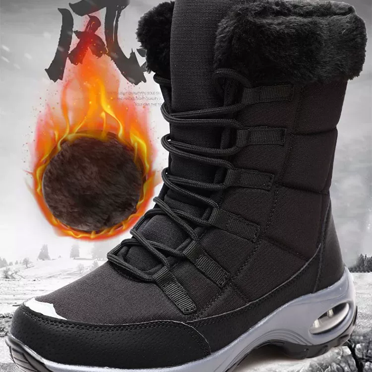 Зимние уличные сапоги для девочек Northeast Outdoor, средняя посадка, толстые снегоступы для горнолыжного катания, Чанбайшань/Харбин, с мехом