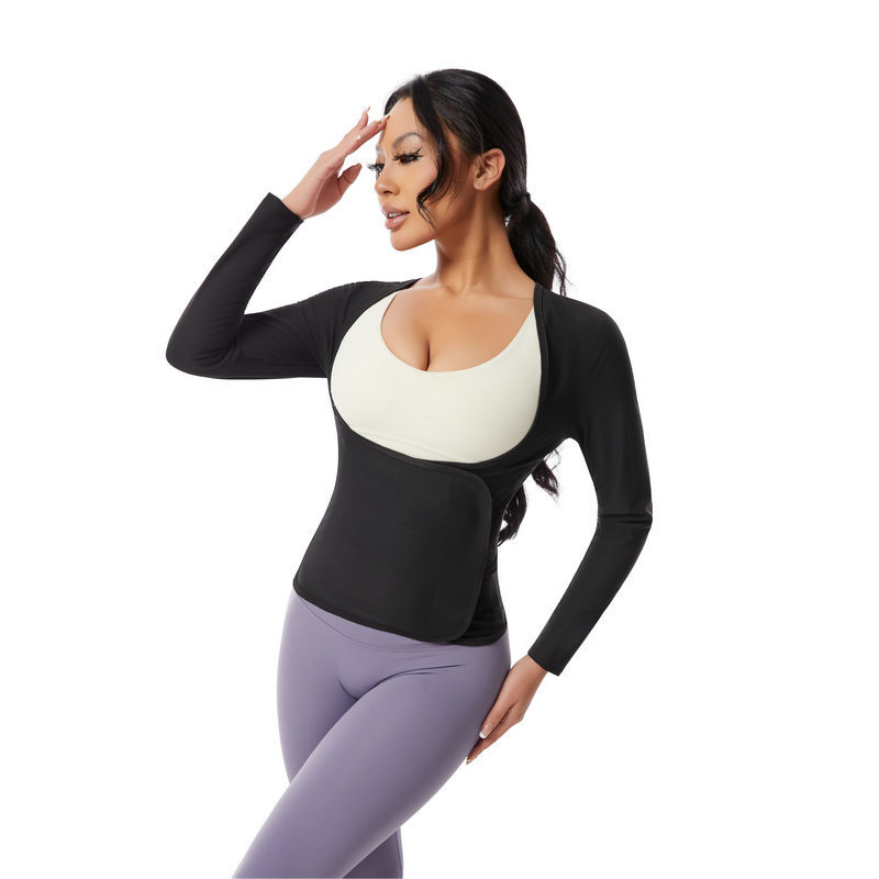 Cross-Border Waist-Closing Long-Sleeved Sweat Suit Corset for Women Fitness Running Corset Body Shaping Tummy Control Yoga Shapewear Cross-Border Waist-Closing Long-Sleeved Sweat Suit Corset for Women Fitness Running Corset Body Shaping Tummy Control Yoga Shapewear
