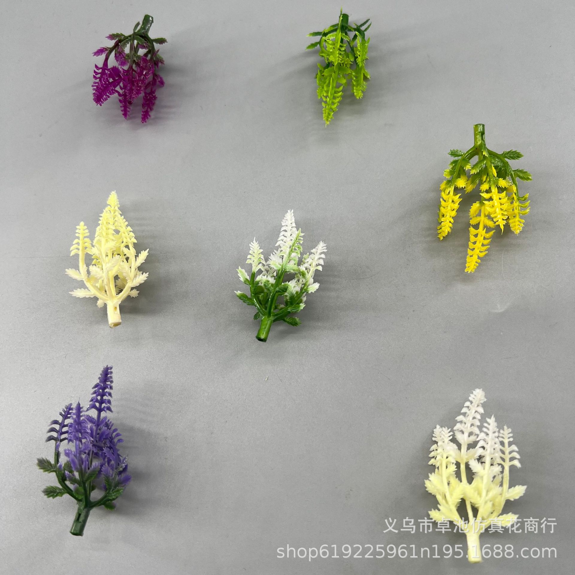 新款仿真绿植塑料假花 婚庆绿色仿真草装饰 家居酒店装饰假花批发