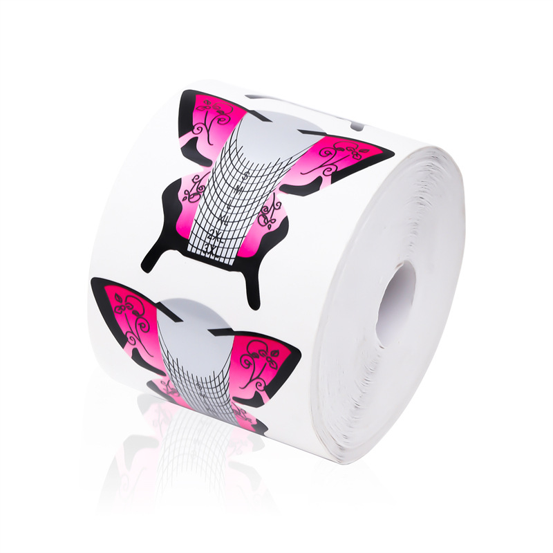 Soporte de papel de mariposa titular directa de fábrica de papel de extensión de Arte de uñas 100/500 piezas titular de papel de fototerapia creativa de Arte de uñas