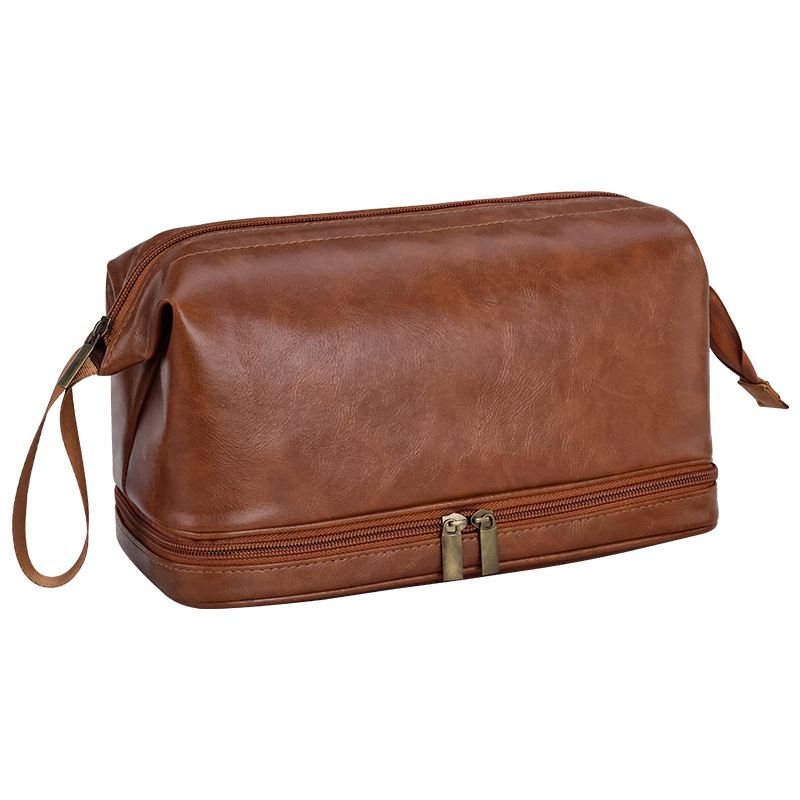 Fabricantes transfronterizos al por mayor viajes de negocios bolsa de lavado de pu para hombres bolsa de cosméticos portátil de negocios bolsa de lavado bolsa de almacenamiento