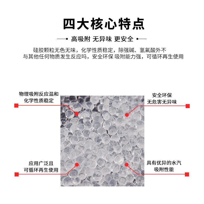 Mineral desecante de silicona fabricante electrónico digital a prueba de humedad cuentas de hardware joyería ropa caja de zapatos desecante industrial