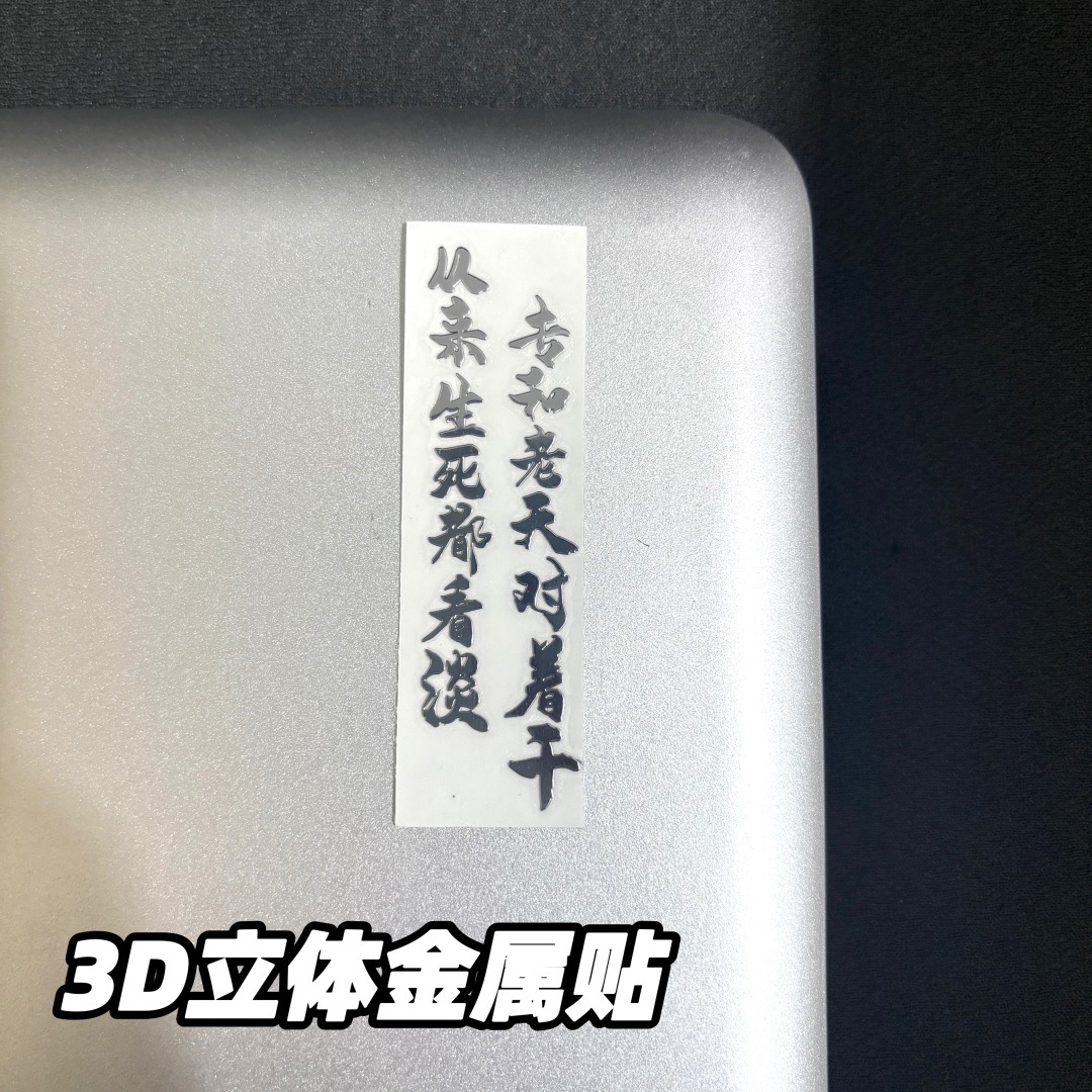 3D Metal Sticker [Bottom line on life and death]