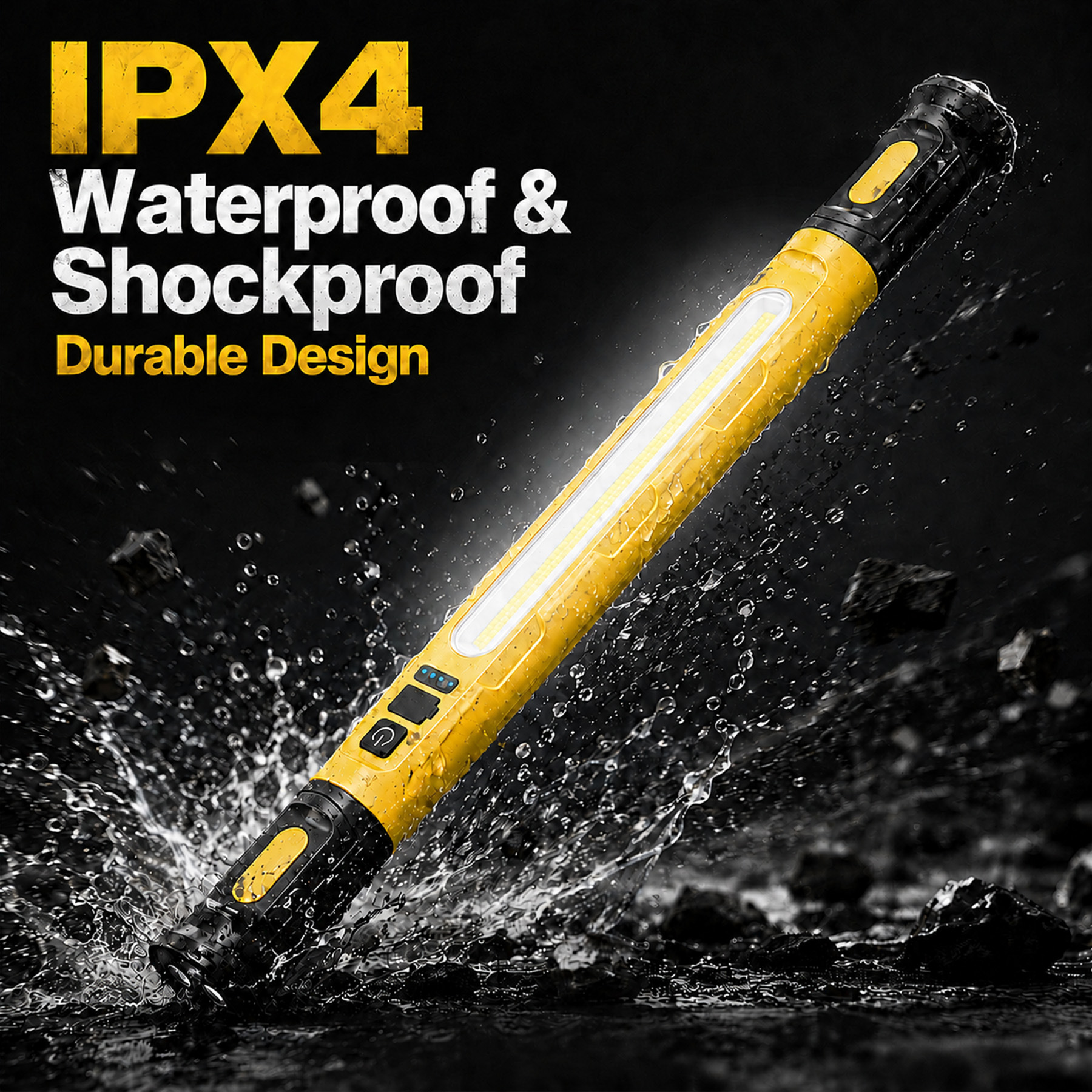 Popular repair work light, multifunctional magnetic flashlight, outdoor power bank, COB with hook, camping work light