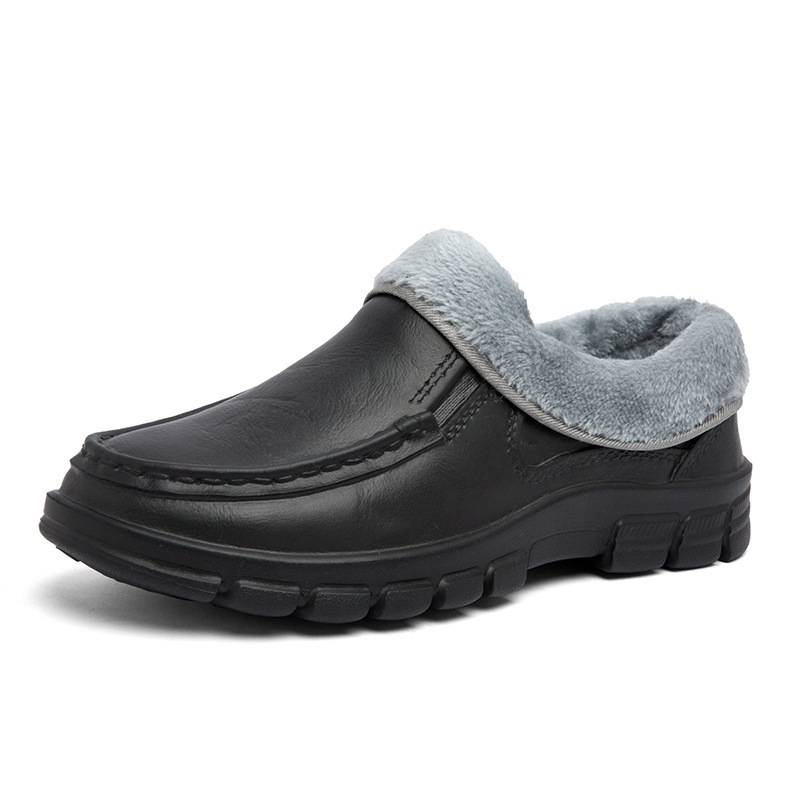 Men's 48 Large Footwear Slippers with Fleece Cotton, Non-Slip Thick Sole, Durable, Restaurant Work Chef Shoes