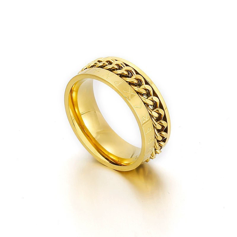 Цепь, скандинавское кольцо, аксессуар из нержавеющей стали, европейский стиль, скандинавский стиль, оптом