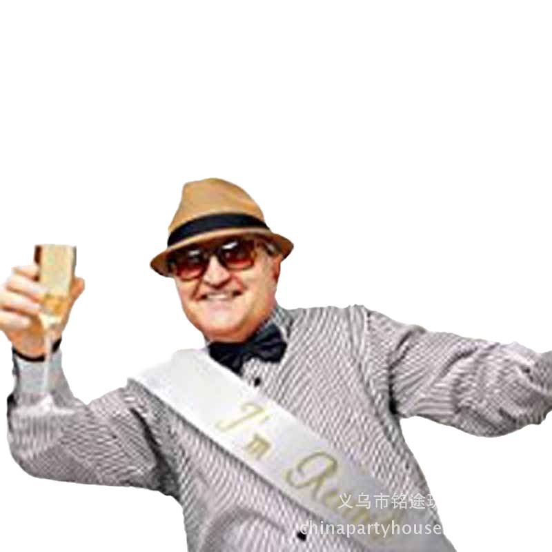 AliExpress eBay trabajo jubilación estoy Retirado SASH etiqueta bronceado correa de hombro Suijin cinturón