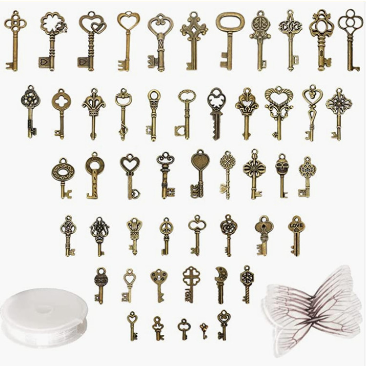 Retro keychain for keys