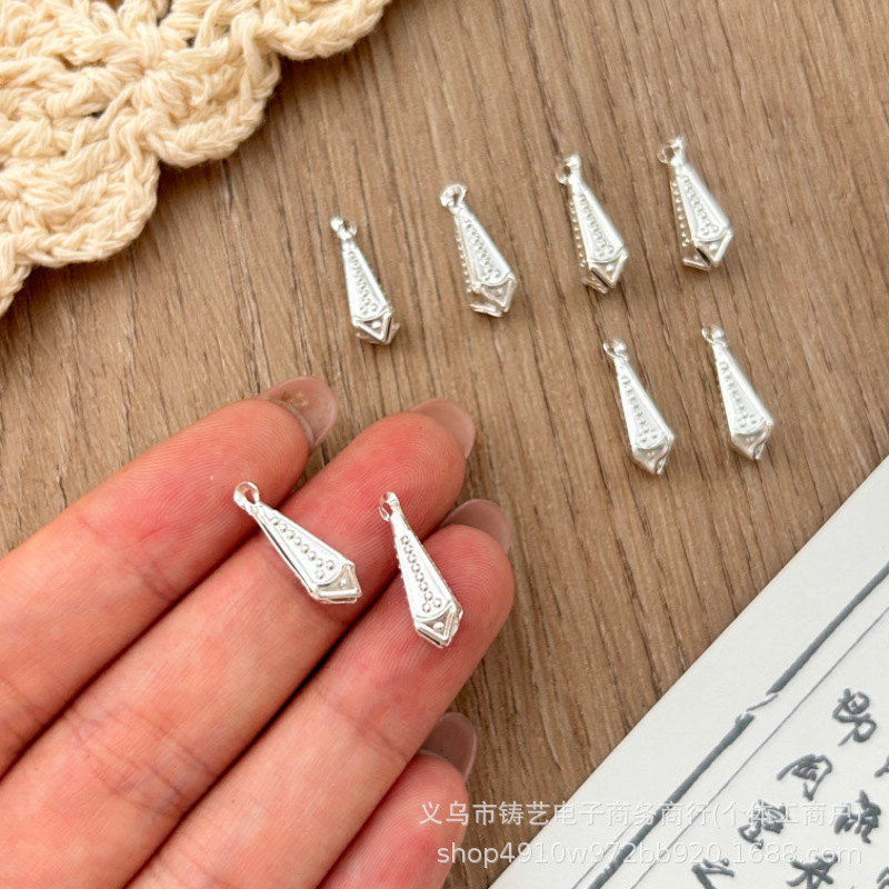 Miao Silver Diy Pendant Jewelry Accessories With Holes Sesame Bell...