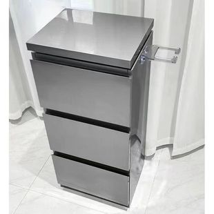 Stainless Steel Barber Tool Cabinet, Hair Salon Special Storage Multi-Layer Storage Hair Salon Cabinet, New Barber Shop Tool Cabinet