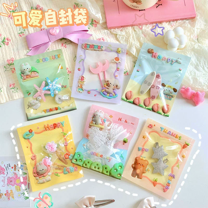 Tanabata Милая мультяшная открытка ювелирные изделия сумка для хранения мелких предметов сердце девушки закуски Самоуплотняющаяся упаковочная сумка Мягкая Милая