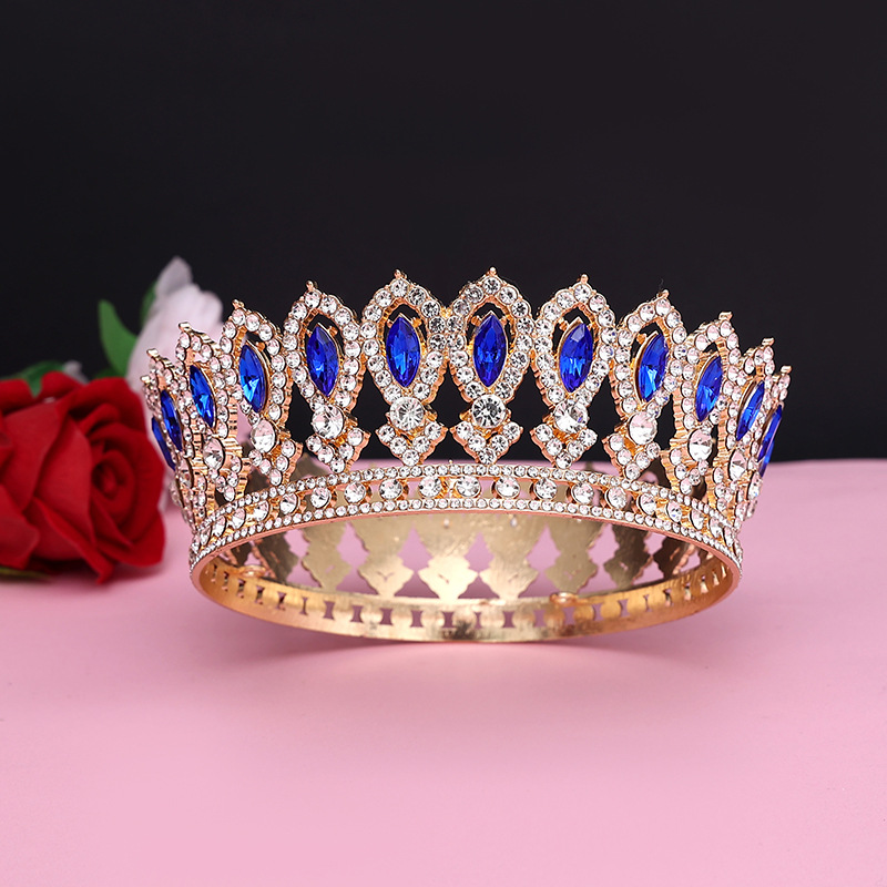 Los hombres de oro rey corona tocado adulto cumpleaños corona Halloween etapa ópera rendimiento unisex