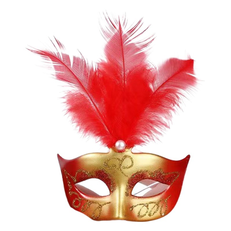 Máscara de plumas de princesa miniatura para disfraces, decoración de muñecas, juguete infantil, máscara pequeña, venta al por mayor