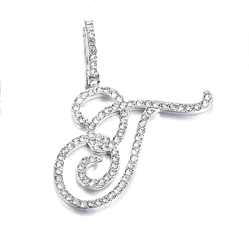 Подвес-цепочка из медной основы с позолотой 18K и цирконами, цепочка 45+5 см, подвеска 5 см