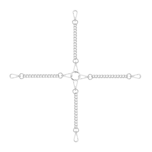 情趣用品SM手铐脚铐配件链条背靠反手捆绑约束缚十字扣一字扣金属