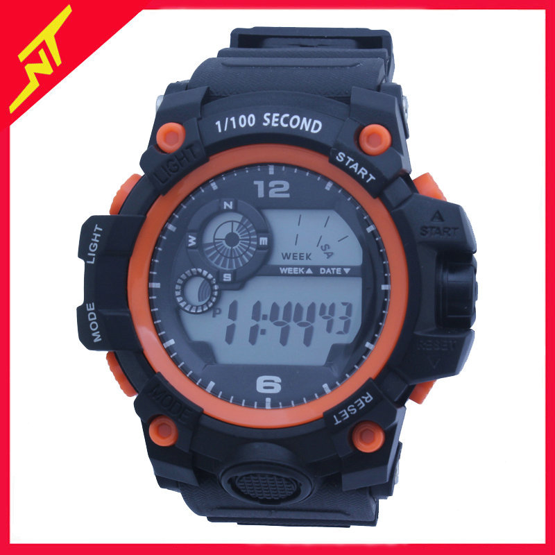 手表男 学生电子表 大号男款初中高中学生男孩多功能30M米防水表|ms