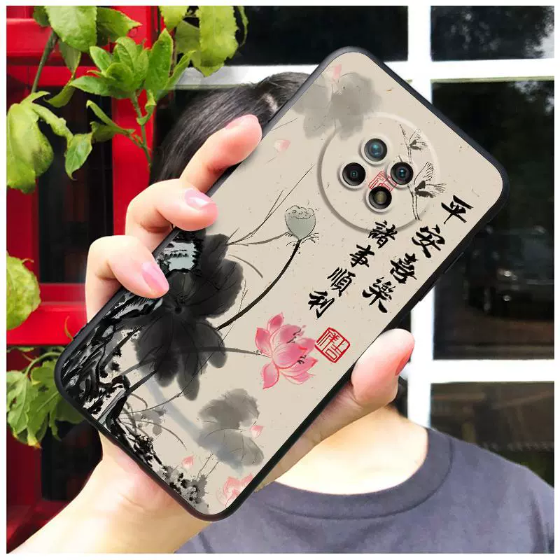 Подходящий чехол для мобильного телефона Xiaomi Redmi 9 9a Redmi note9pro в китайском стиле с изображением чернил лотоса национальный тренд