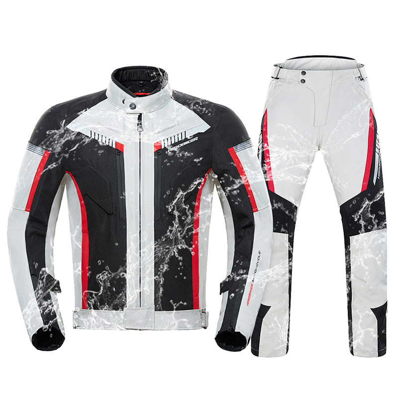 Ropa de motocicleta de verano alta elástica ventilación protección contra caídas ropa de motocicleta caballo impermeable chaqueta de cuatro estaciones ropa de carreras