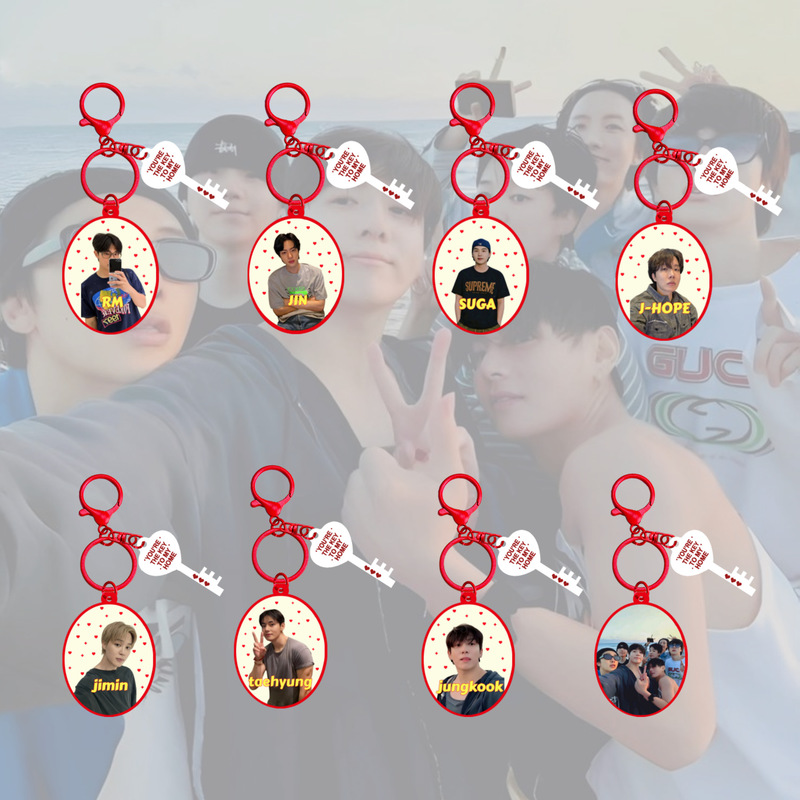 Bulletproof Jungkook Jimin V Jin Rm Jhope Suga Acrylic Keychain Material Pendant