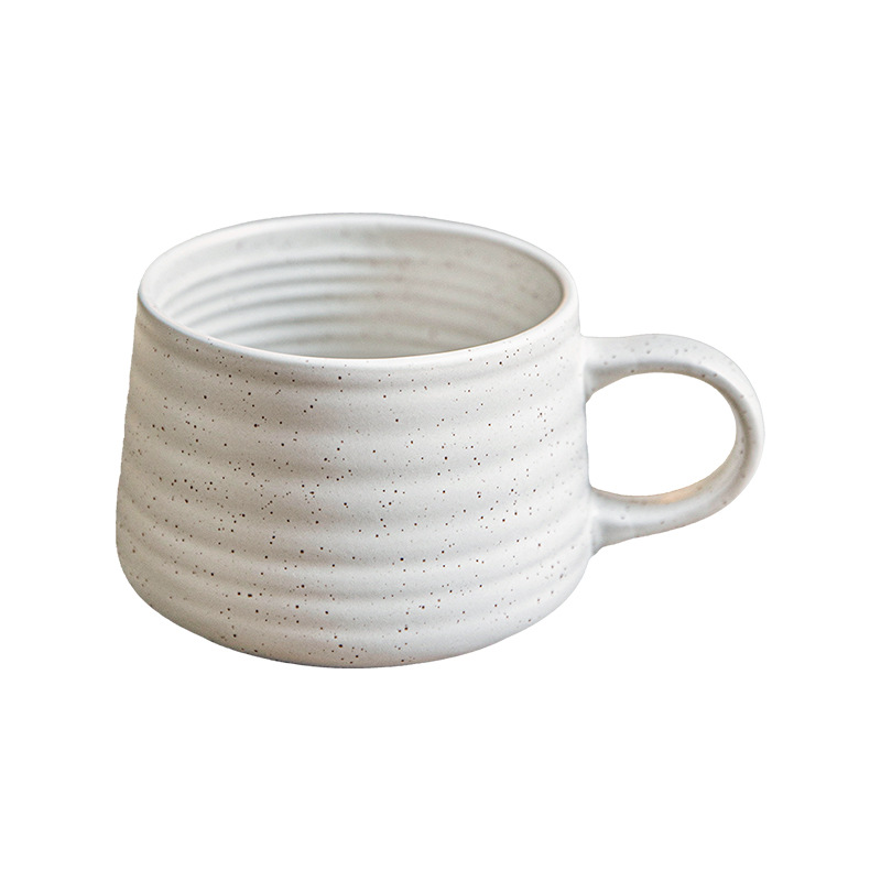 Taza de esmalte de sésamo transfronterizo taza simple taza de café de cerámica tienda de postres oficina taza de hogar al por mayor exportación
