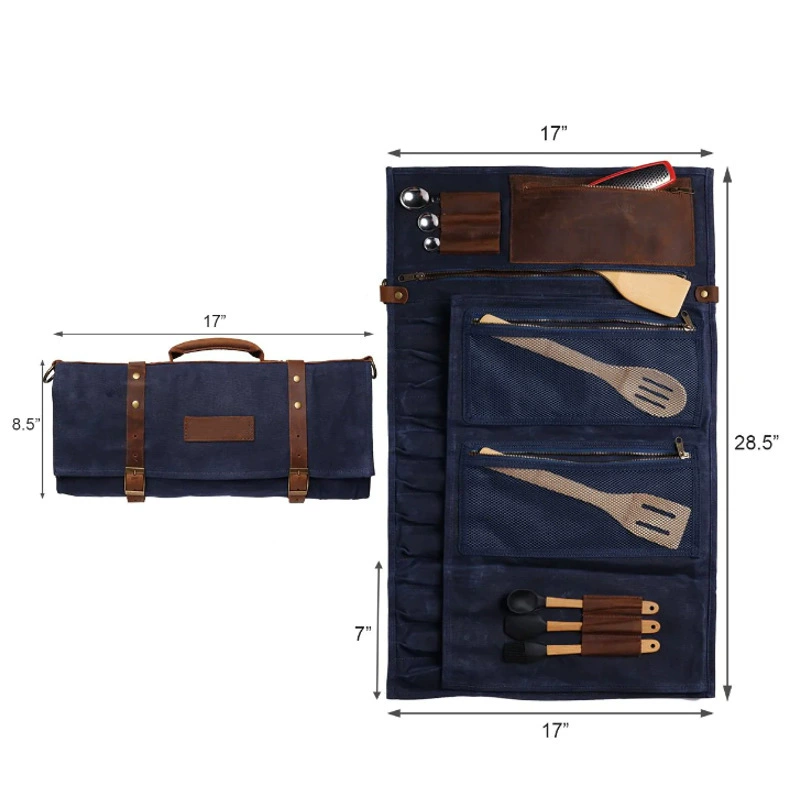 waxed knife, handheld pocket flask for hotel, organizer bag, increased thickness