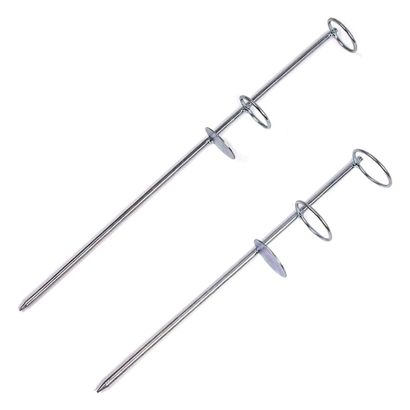Wholesale fishing gear supplies galvanized double-ring simple galvanized double-ring bracket ground-inserted sea pole bracket double-ring bracket