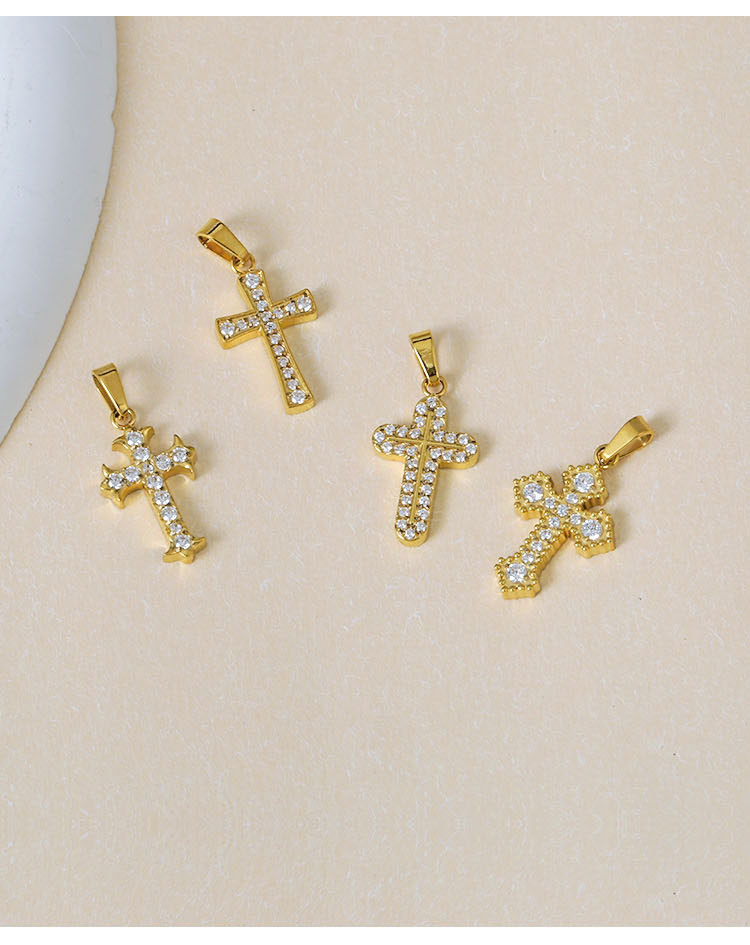 6g Weight Pendant Jewelry Making Type 17 * 10mm Jewelry Making Size 18K Gold Plated Plating Material Zircon Inlay Material DIY Jewelry Accessories Classification 1 Piece Quantity 316L Stainless Steel Material Cross Pattern Polished Finish Simple Style Style 1 Piece 17 * 10mm 316L Stainless Steel Zircon 18K Gold Plated Cross Polished Pendant DIY Jewelry Accessories 2