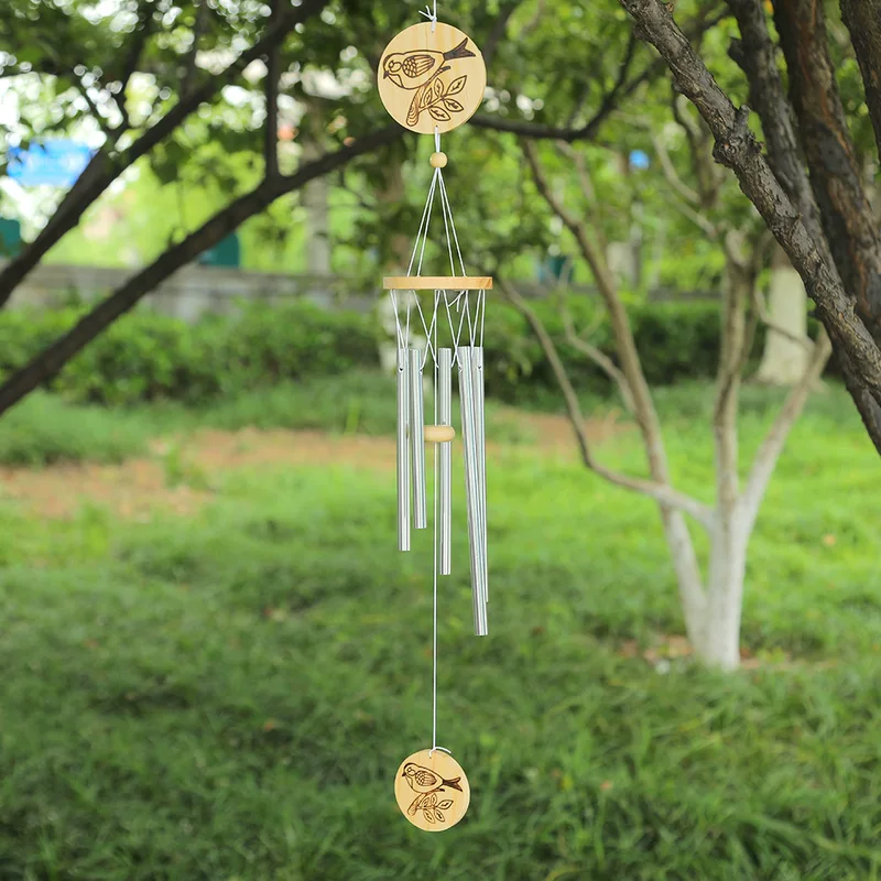 Simple solid wind chime hanging decoration B&B balcony window sill wind chime decoration creative home pendant balcony metal wind chime