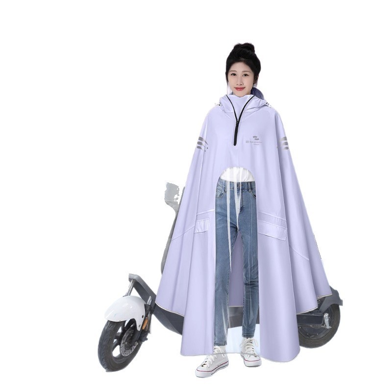 電動自転車用レインコート、大型電動自転車用、男女兼用、厚手、ロングタイプ、全身防雨、新作、一人用、おしゃれなレインポンチョ|undefined