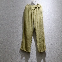 新款四季亚麻宽松粗麻休闲纯色棉麻肌理感禅意茶服基础阔腿裤