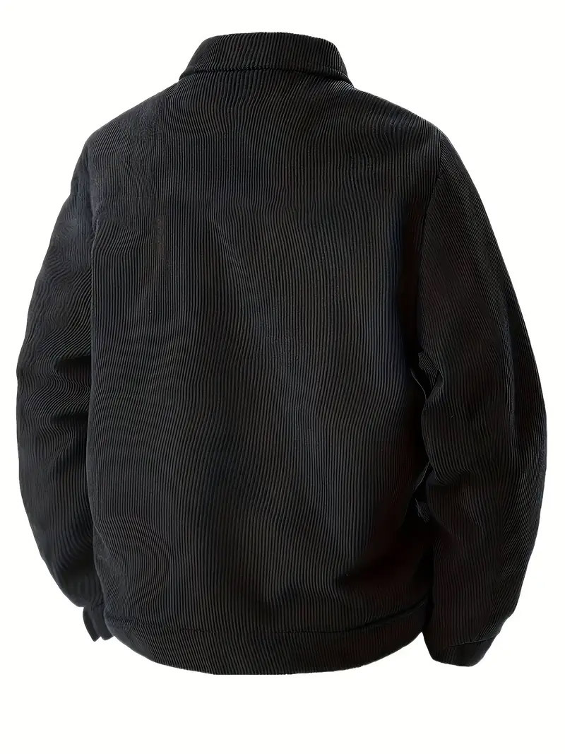 Corduroy Jacket For Men Single Breasted Casual Autumn Coat_voghion.com