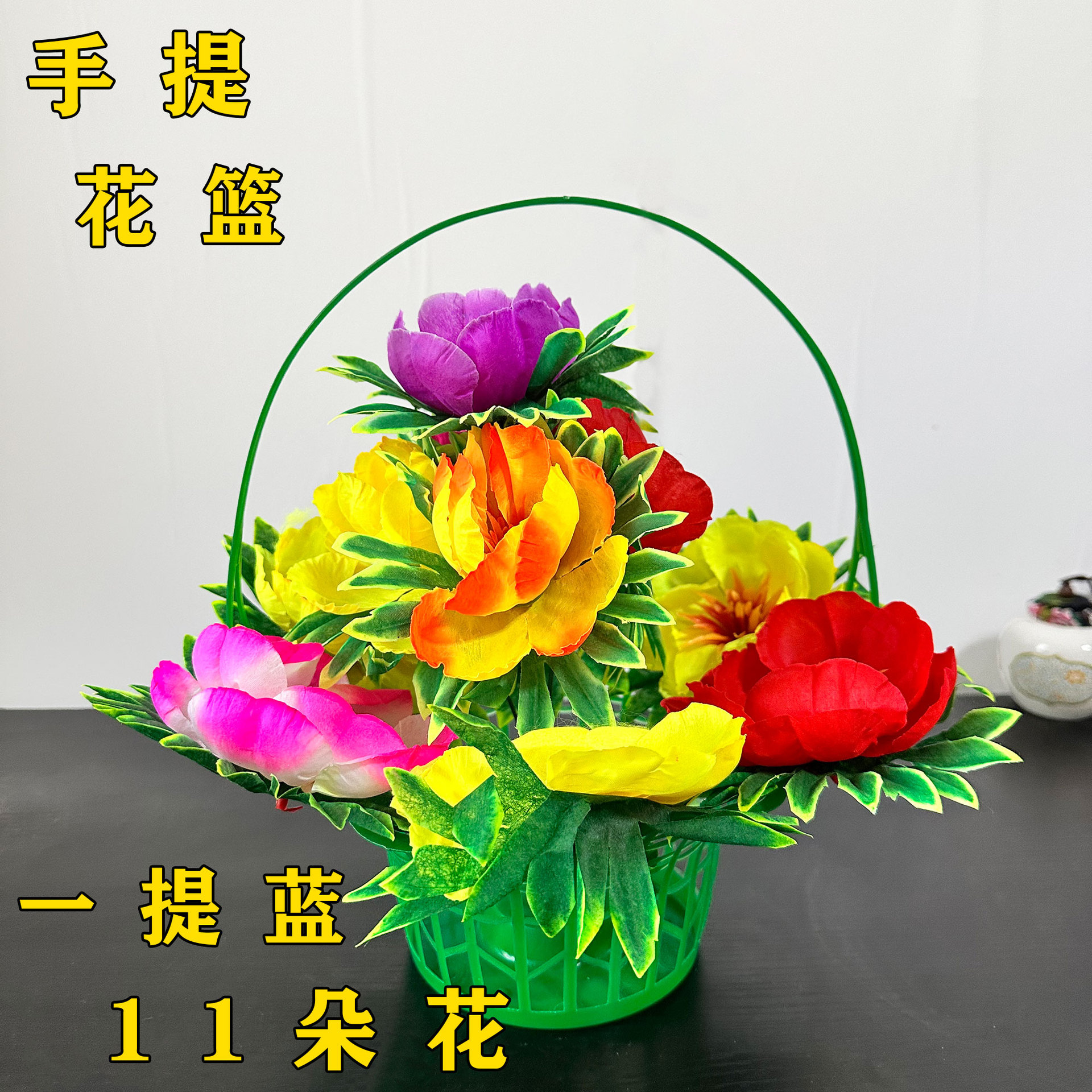 仿真花蓝思念菊花装饰绢花假布花落地花清摆设明花装饰批发花