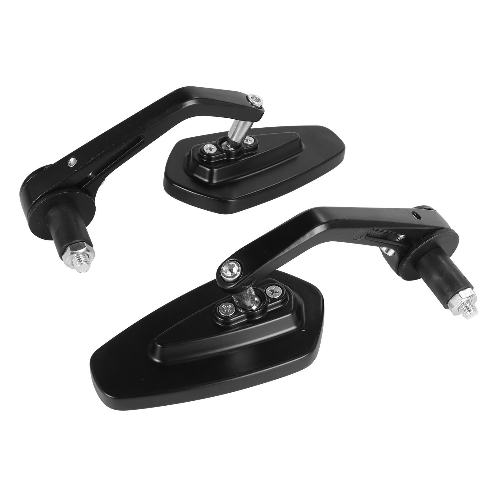 Motorcycle electric car rearview mirror handlebar folding mirror handle cover plug reflector rearview mirror rotatable blue mirror