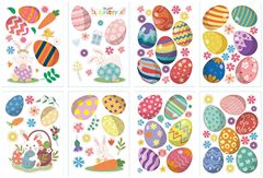 CM2108012  復活節貼紙 復活節牆貼 地板貼  背景牆地板裝飾