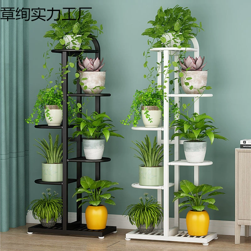 Kimei кованый цветочный подставка для цветочных горшков Многослойное провинциальное пространство